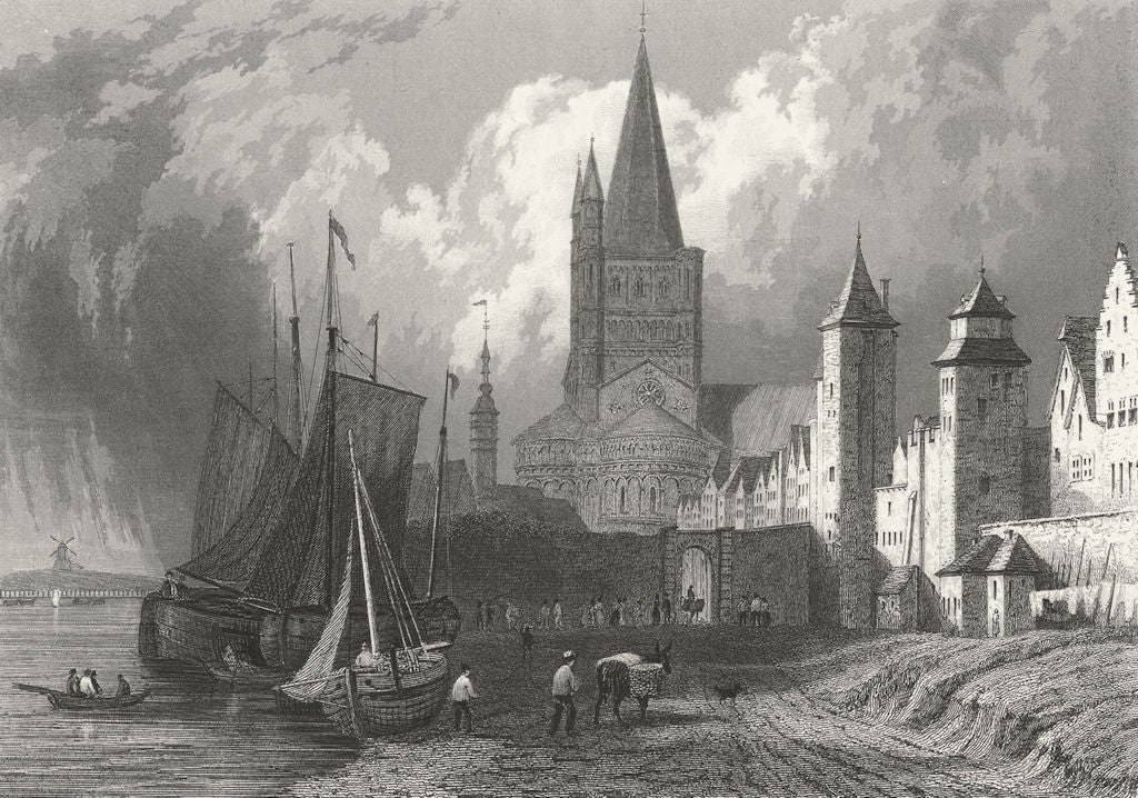 GERMANY. St Martins Church Cologne. Tombleson 1830 old antique print picture